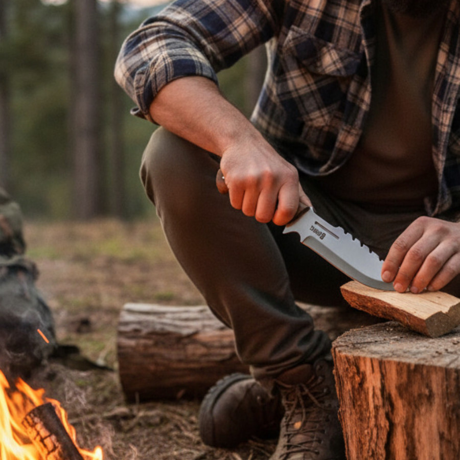 Almazan Komondo Bıçağı Kamp Bıçağı Outdoor Bıçak Kılıflı Kamp Bıçağı